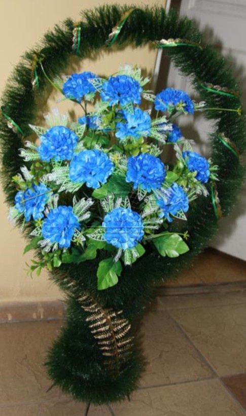 Корзина Ваза (голубые шарики)