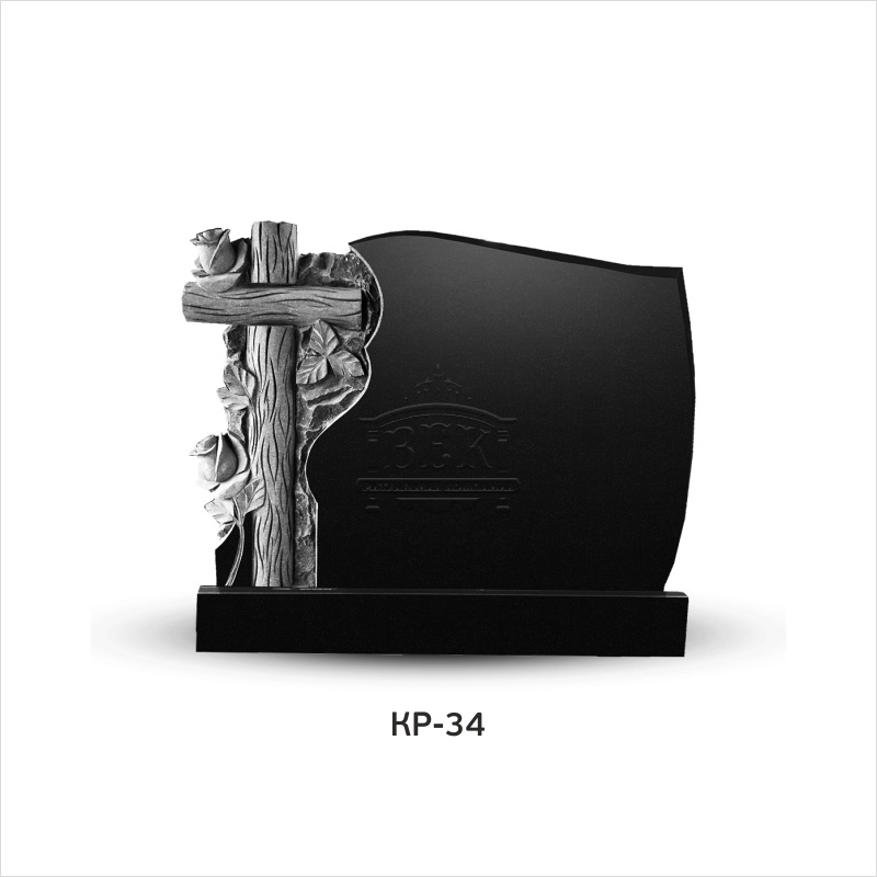 Памятник из гранита с крестом КР-34