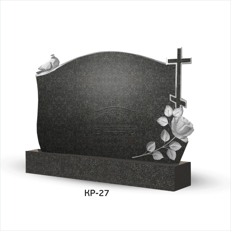 Памятник из гранита с крестом КР-27