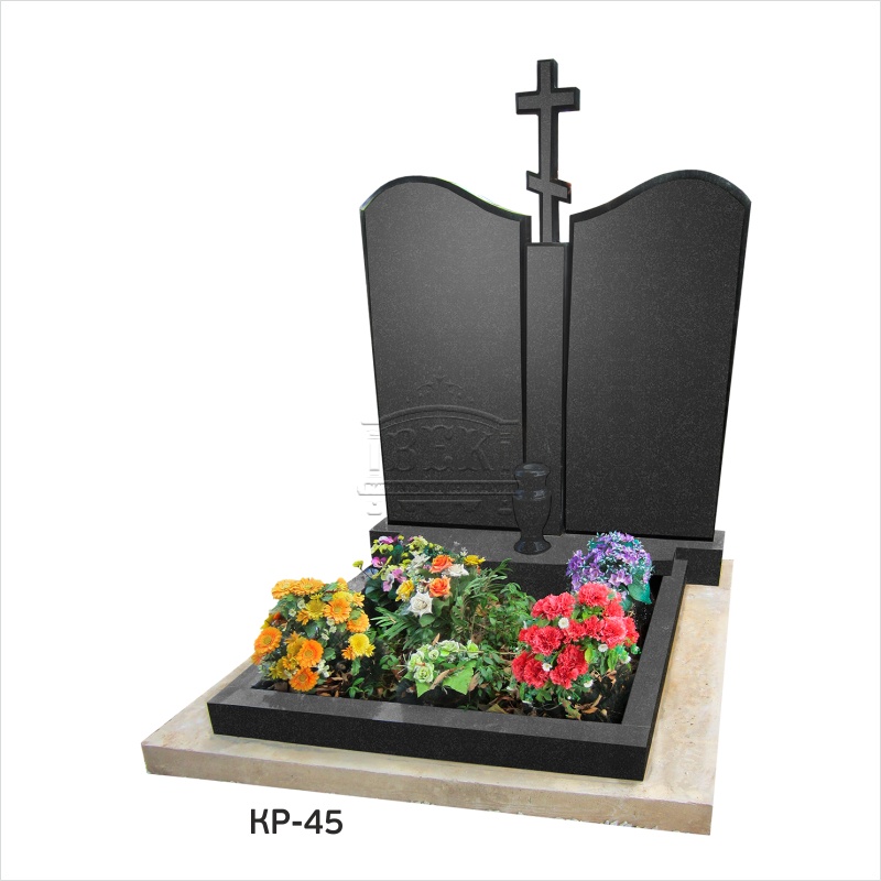 Памятник из гранита с крестом КР-45