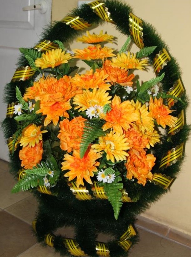 Корзина Большая (желтые хризантемы)