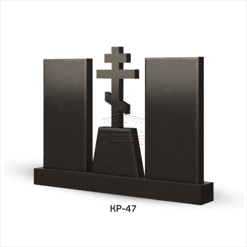 Памятник из гранита с крестом КР-47