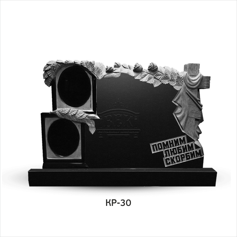 Памятник из гранита с крестом КР-30